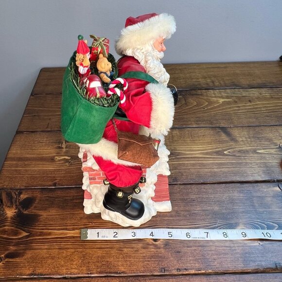 Santa Clause Clothtique Style figure chimney bag roof lantern boots Christmas - Picture 12 of 13